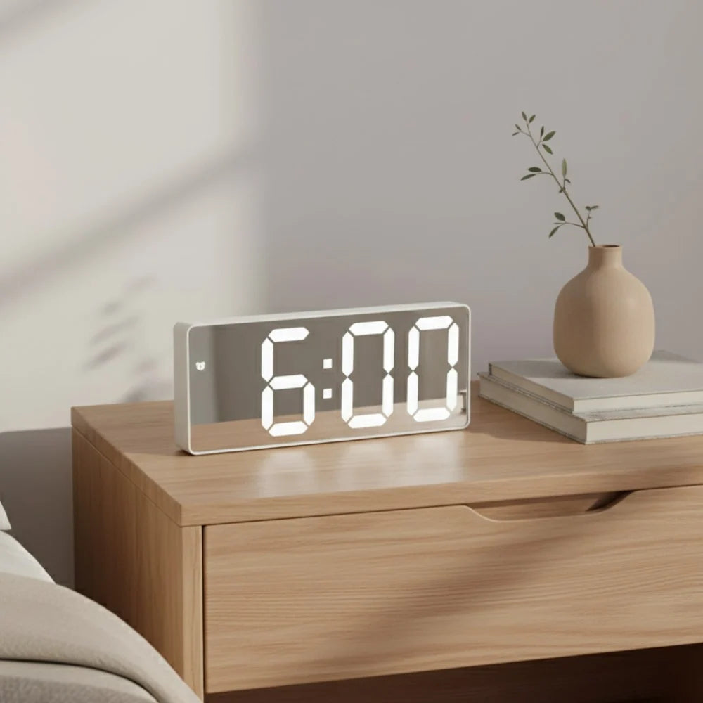 Digital Alarm Clock LED Time & Temperature Display