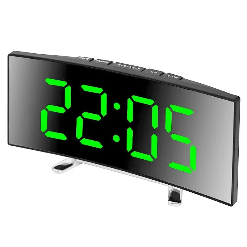 Digital Alarm Clock Large LED Display Silent Operation