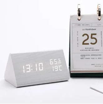 Digital Alarm Clock Sound Activated Dimmable LED Display