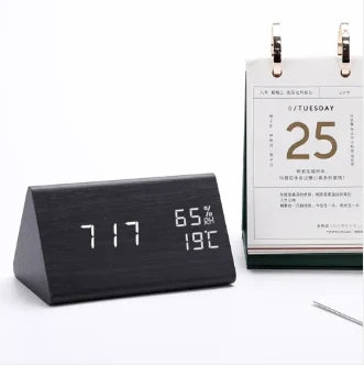 Digital Alarm Clock Sound Activated Dimmable LED Display