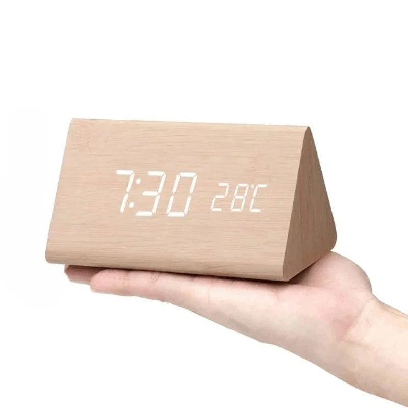 Digital Alarm Clock Sound Activated Dimmable LED Display
