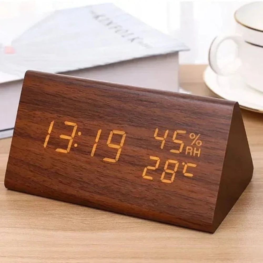 Digital Alarm Clock Time Date & Temperature Adjustable Dimmer