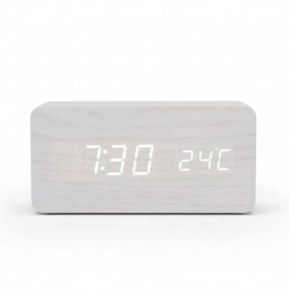 Digital Alarm Clock Time Date & Temperature Adjustable Dimmer