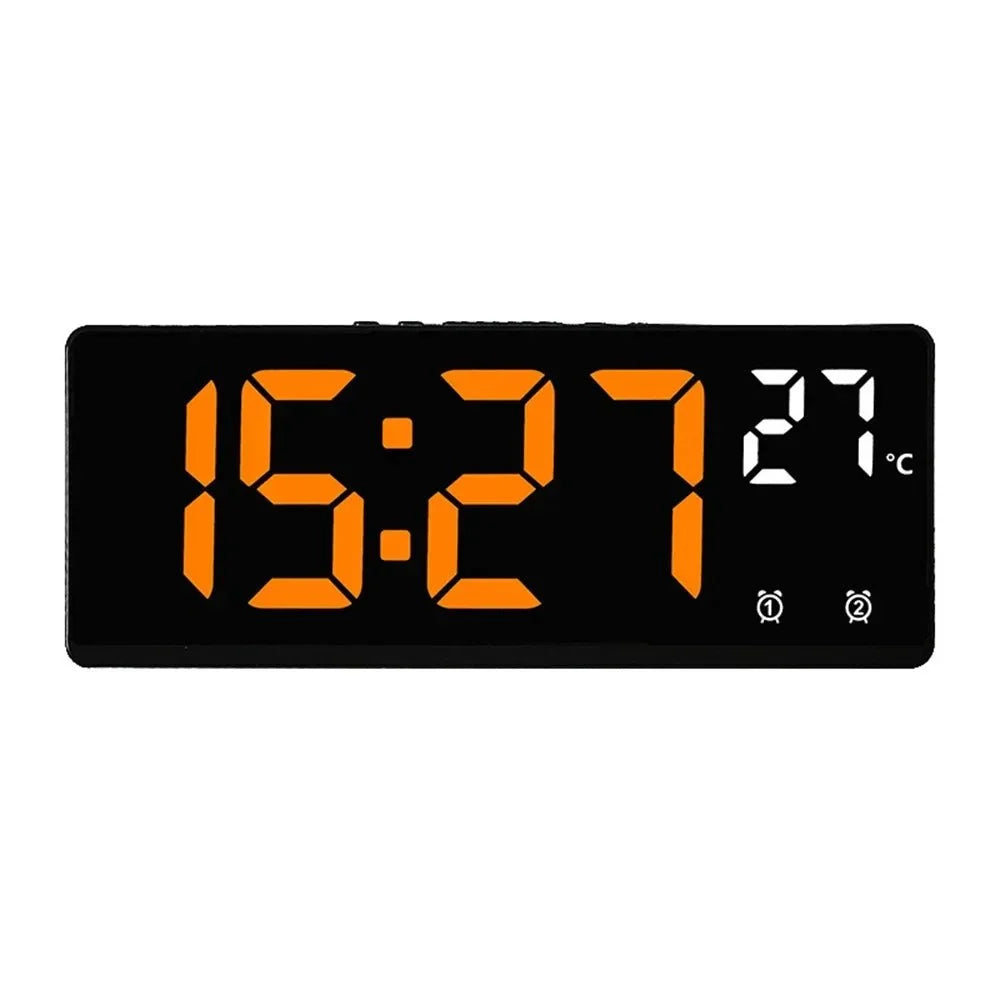 Digital Alarm Clock Voice-Activated Dual Alarms Adjustable Brightness
