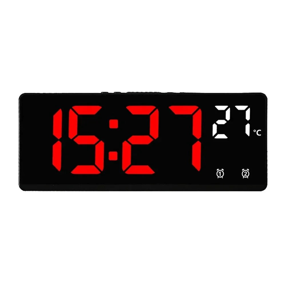Digital Alarm Clock Voice-Activated Dual Alarms Adjustable Brightness