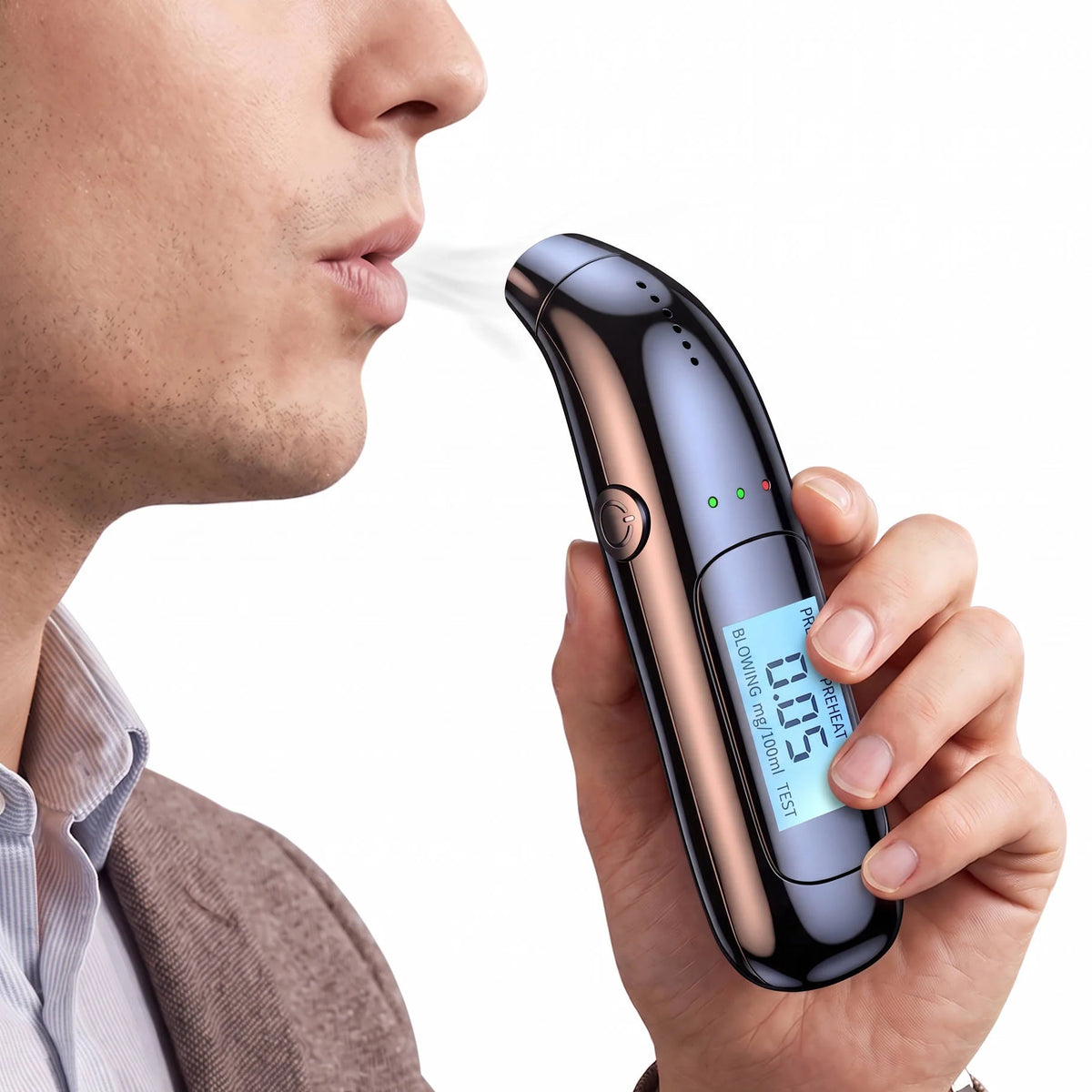 Digital Breathalyzer Touchless 2.7K Display USB Rechargeable