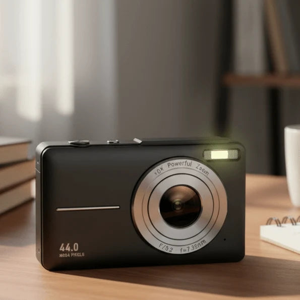 Digital Camera Vintage Design 1080p Video Compact Lightweight Metal Body