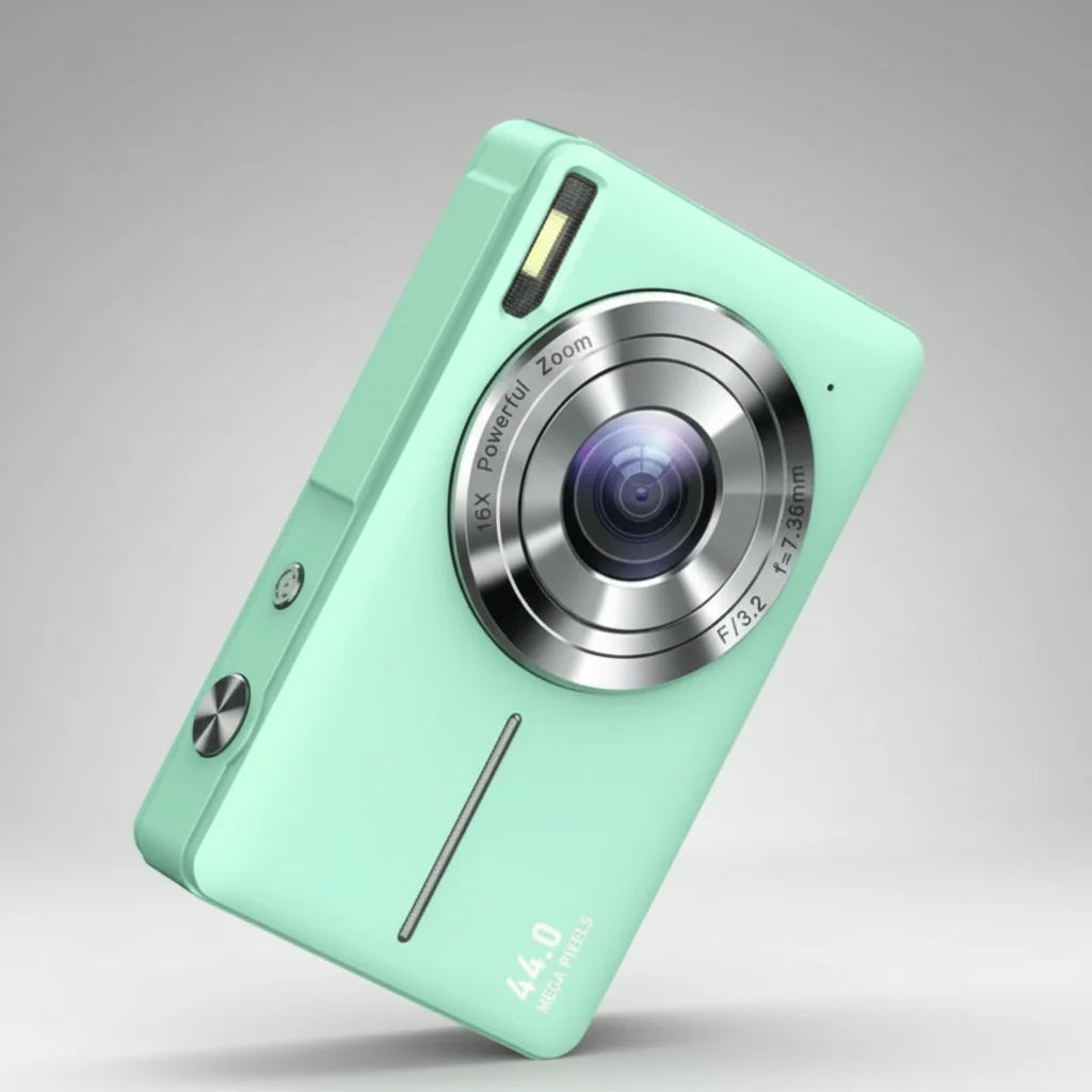 Digital Camera Vintage Design 1080p Video Compact Lightweight Metal Body