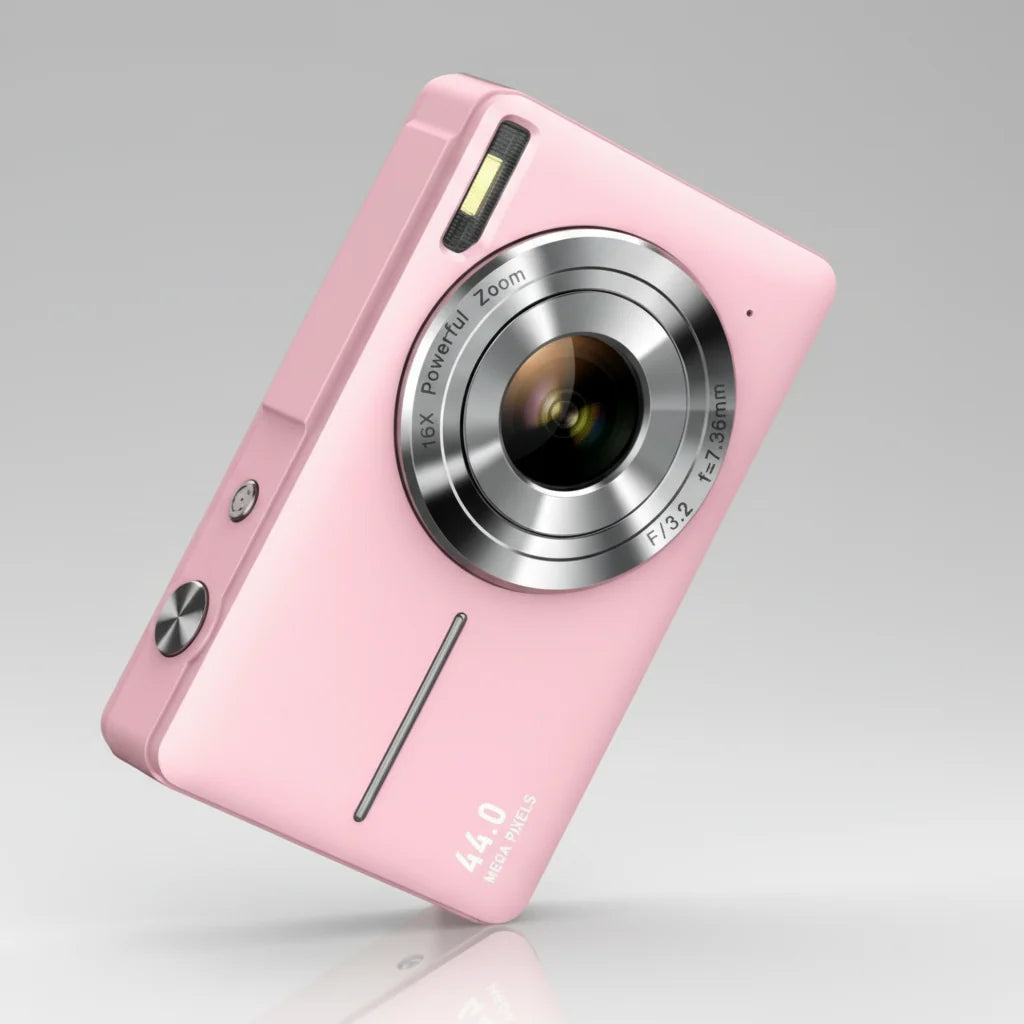 Digital Camera Vintage Design 1080p Video Compact Lightweight Metal Body