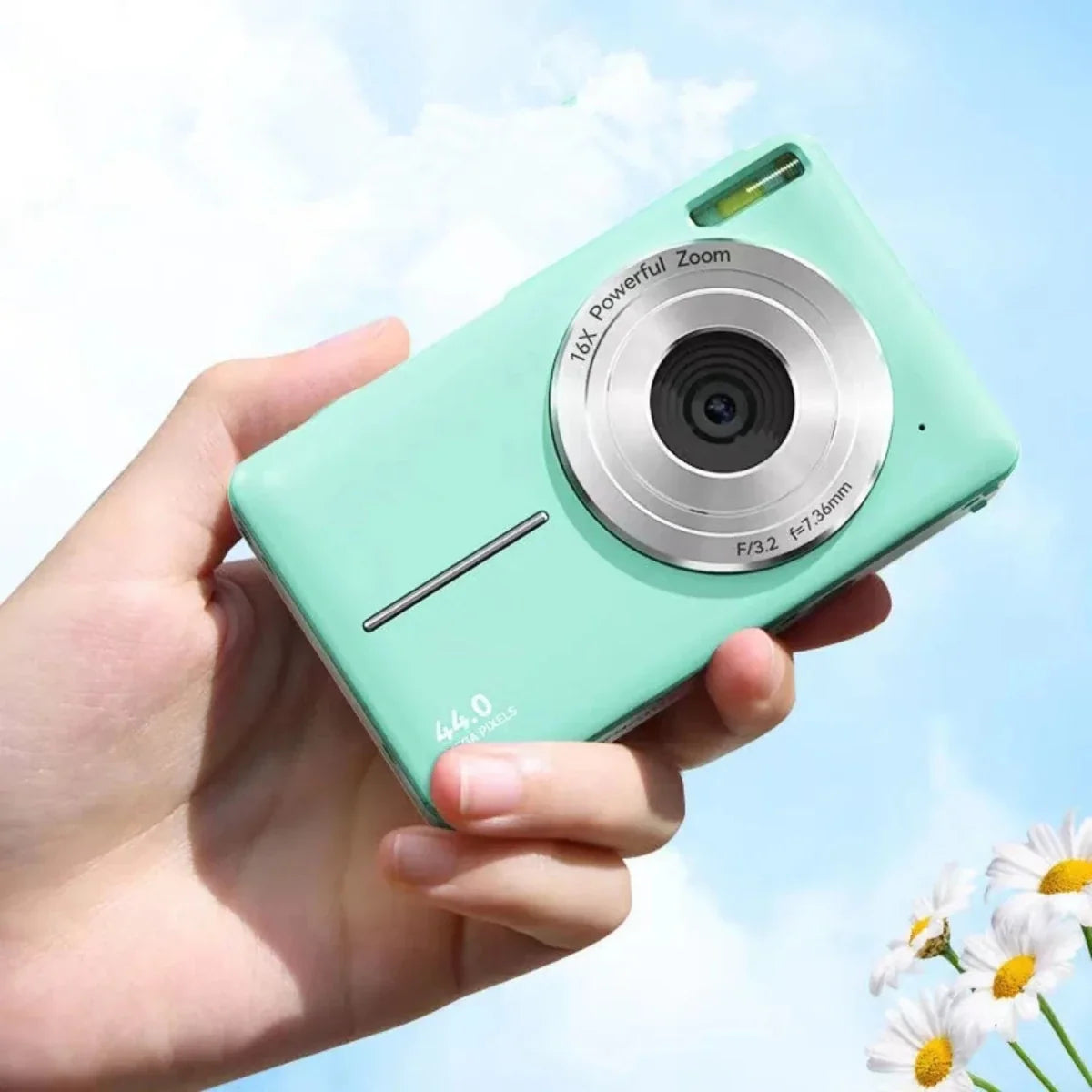 Digital Camera Vintage Design 1080p Video Compact Lightweight Metal Body