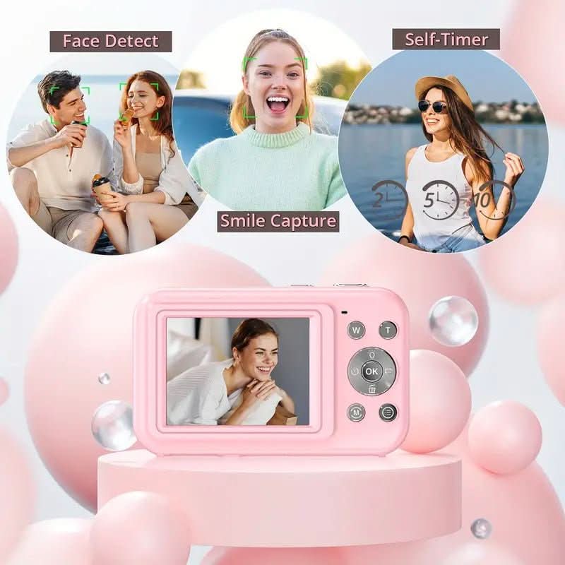 Digital Camera Vintage Design 1080p Video Compact Lightweight Metal Body