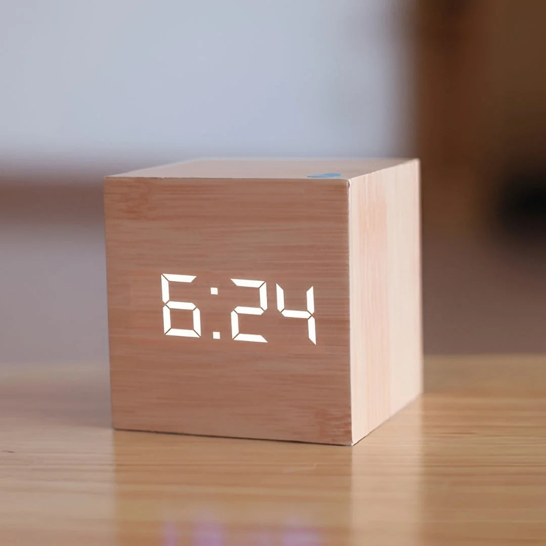 Digital Desk Clock Adjustable Brightness Thermometer & Countdown Timer