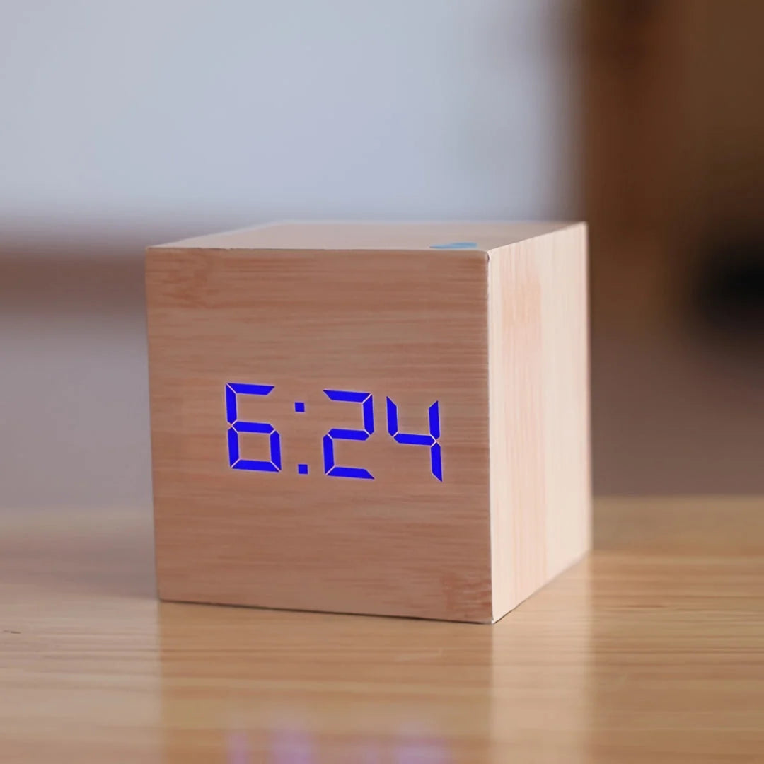 Digital Desk Clock Adjustable Brightness Thermometer & Countdown Timer