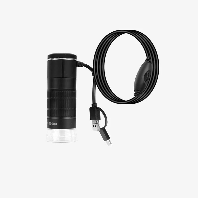 Digital Microscope 1600x Magnification USB-Powered Live Viewing