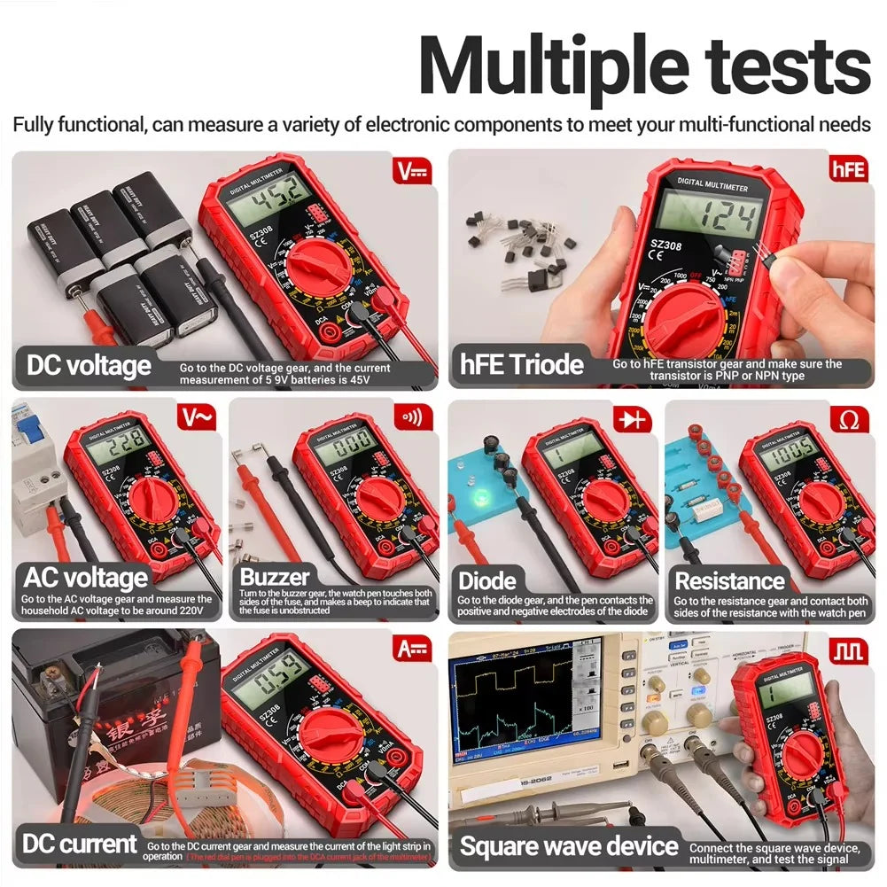 Digital Multimeter AC 750V DC 1000V 27.6 Inch Leads