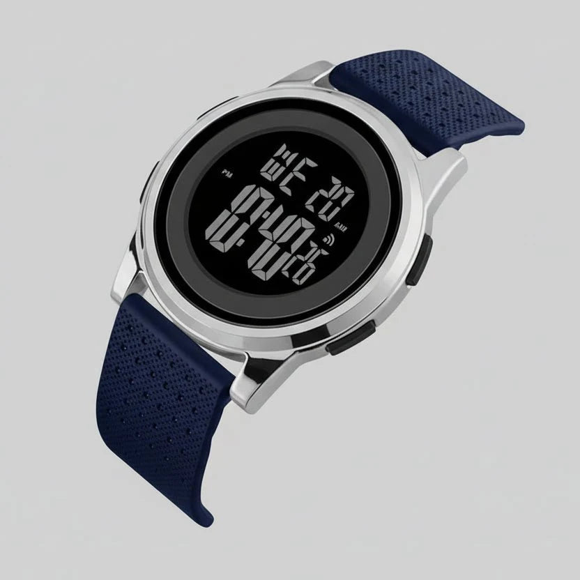 Digital Sports Watch Ultra-Thin Stainless Steel Band 164 Ft Water Resistant