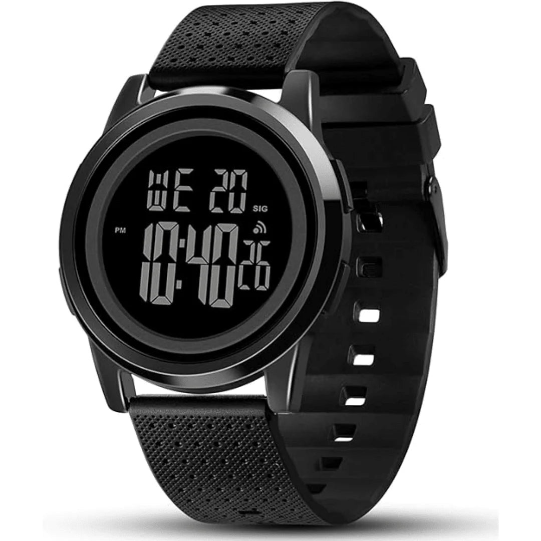Digital Sports Watch Ultra-Thin Stainless Steel Band 164 Ft Water Resistant