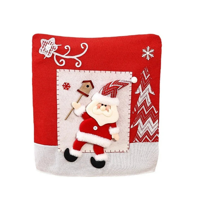 Dining Chair Covers Santa Claus Motif Universal Fit Washable