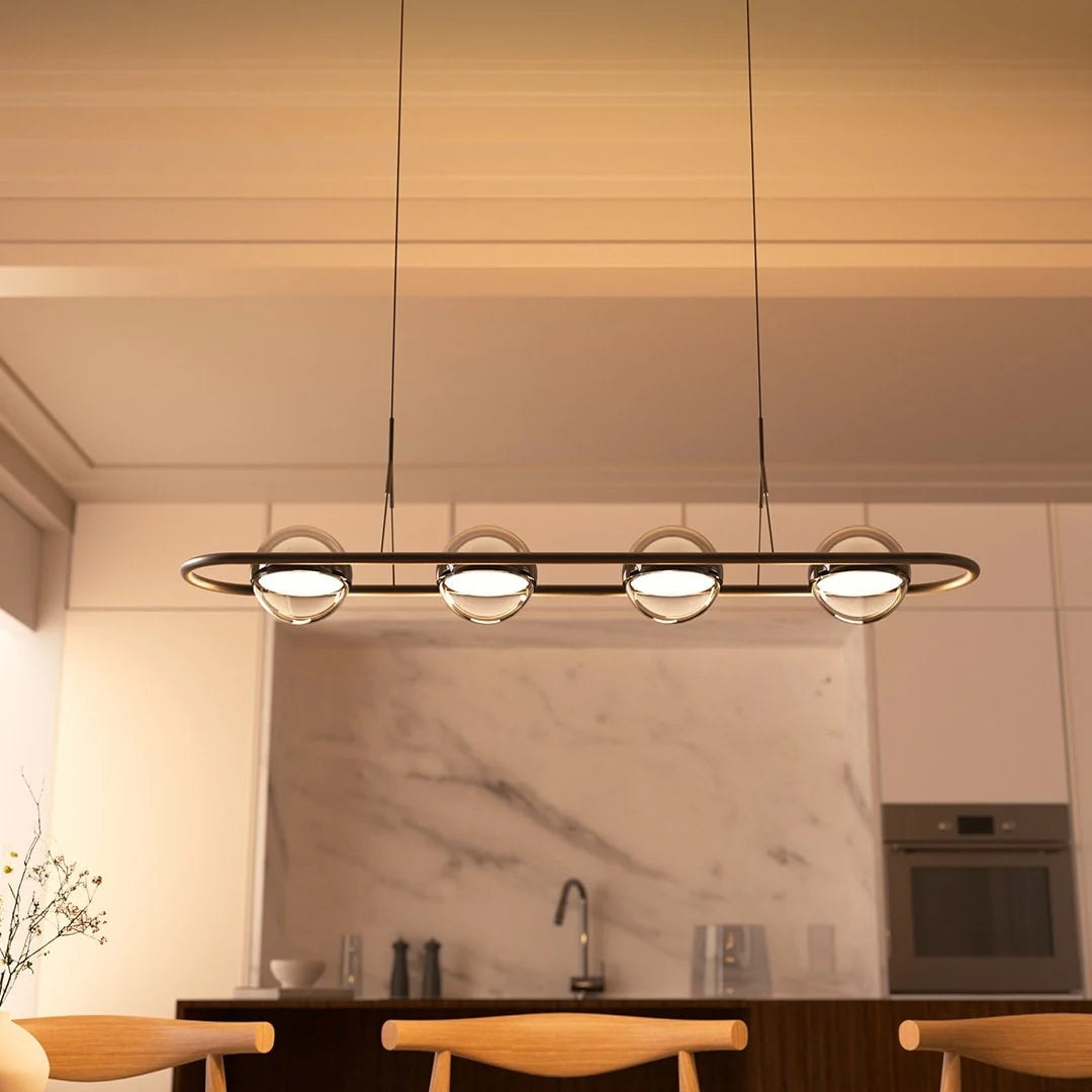Dining Pendant Light Tool-Free Height-Adjustable Sleek Shade