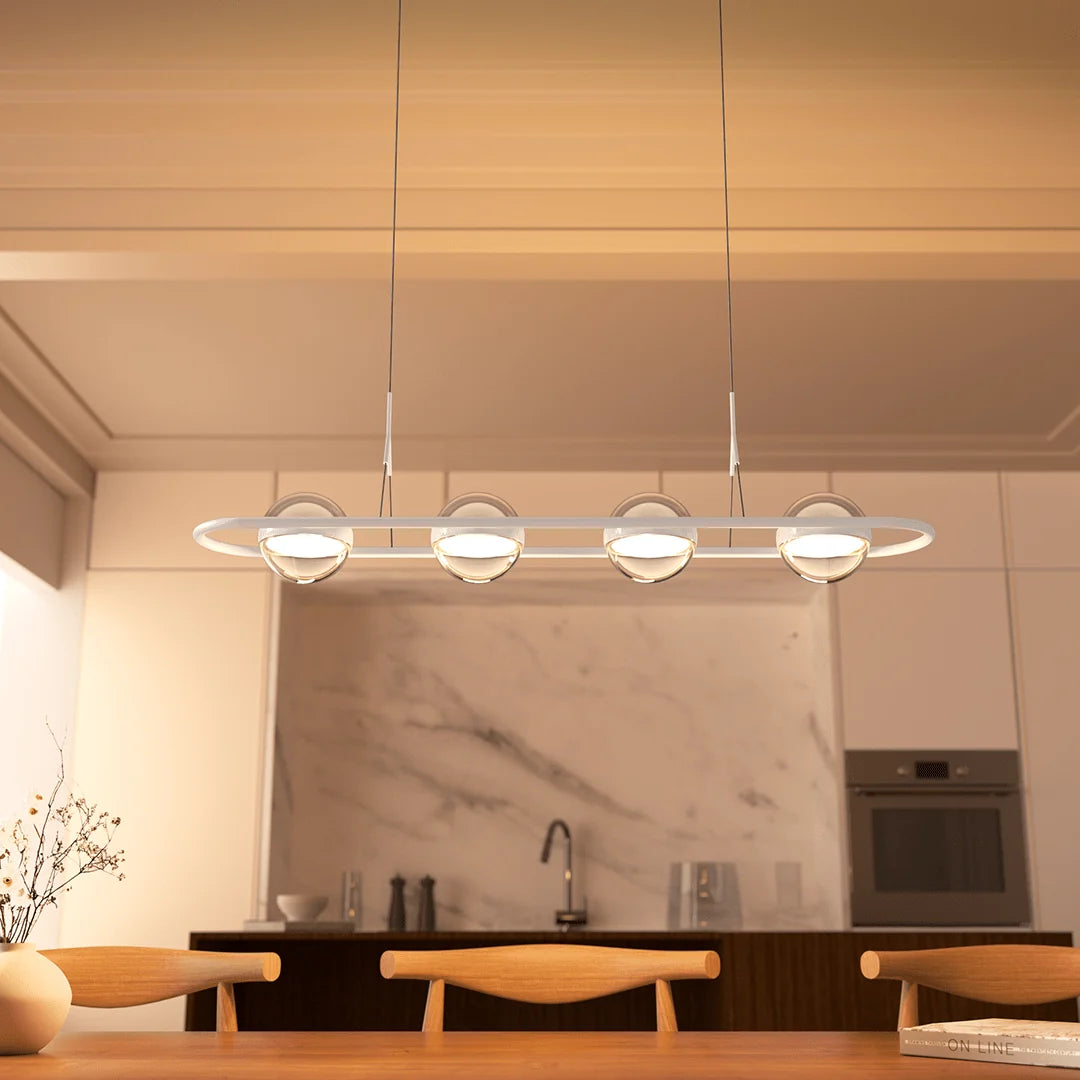 Dining Pendant Light Tool-Free Height-Adjustable Sleek Shade