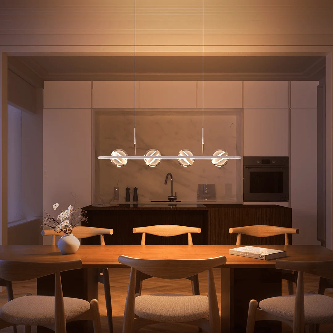 Dining Pendant Light Tool-Free Height-Adjustable Sleek Shade