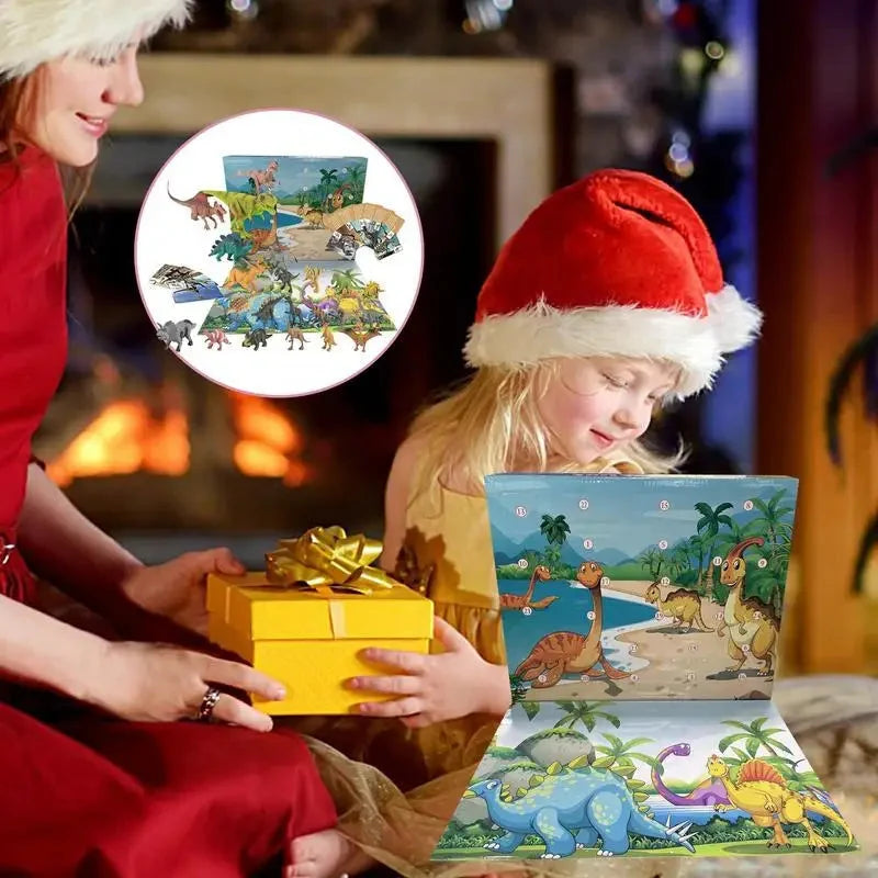 Dinosaur Advent Calendar 24 Figures Play Mat & Cards