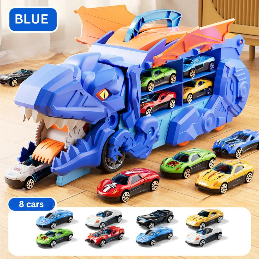 Dinosaur Race Track Set Transforming Truck Dual Tracks