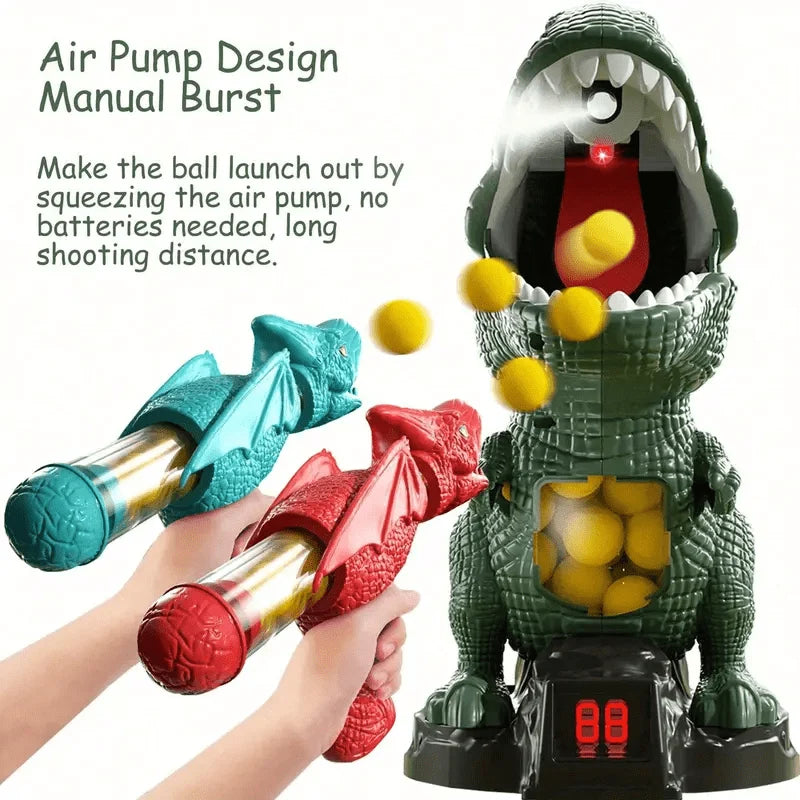 Dinosaur Shooting Game Soft Foam Balls Battery-Powered Target