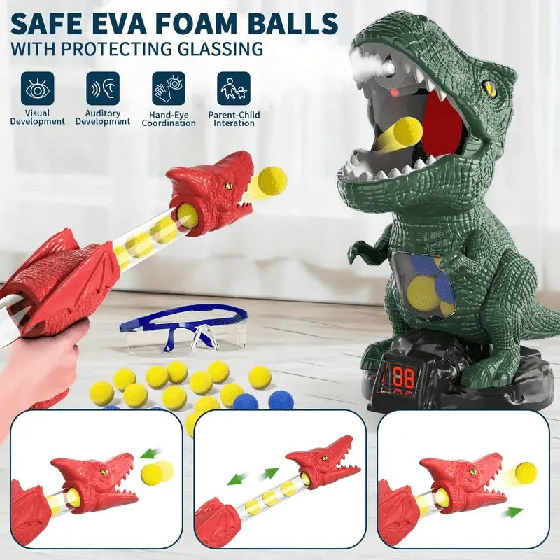 Dinosaur Shooting Game Soft Foam Balls Battery-Powered Target