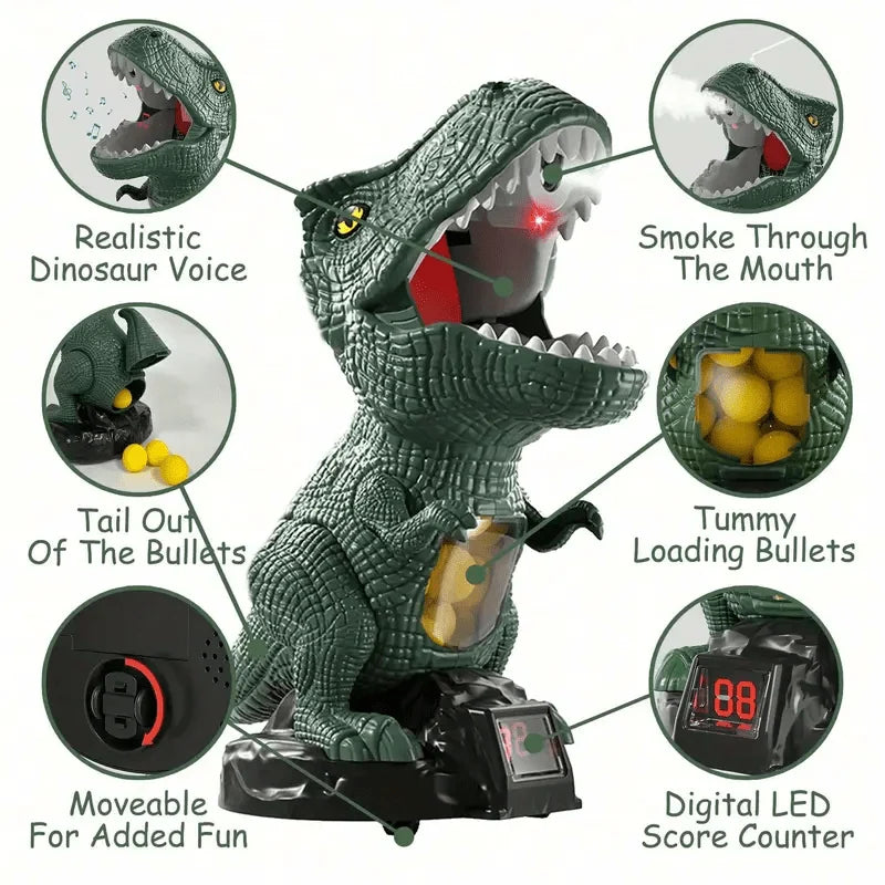 Dinosaur Shooting Game Soft Foam Balls Battery-Powered Target