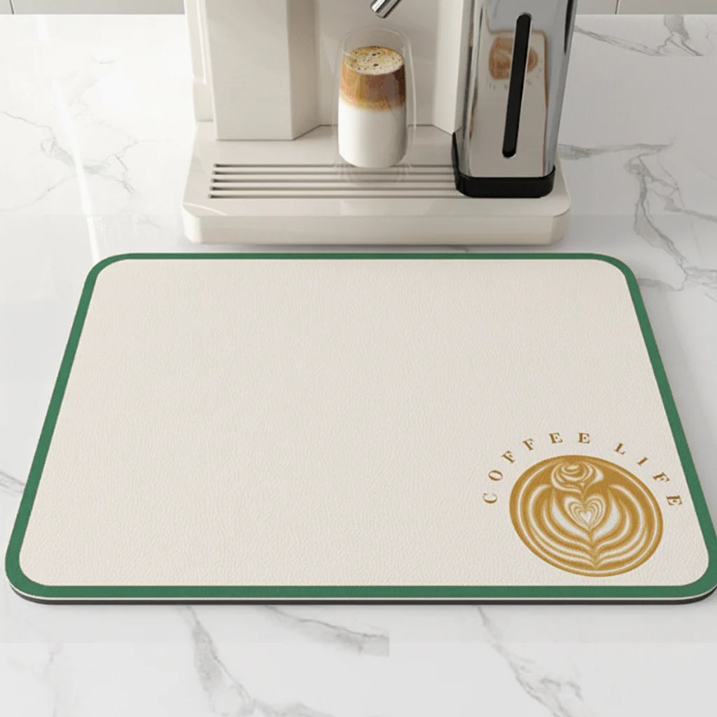 Dish Drying Mat Diatomite Highly Absorbent Quick-Drying Machine Washable