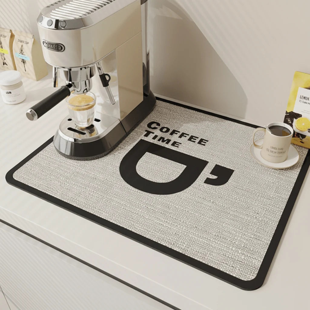 Dish Drying Mat Diatomite Highly Absorbent Quick-Drying Machine Washable