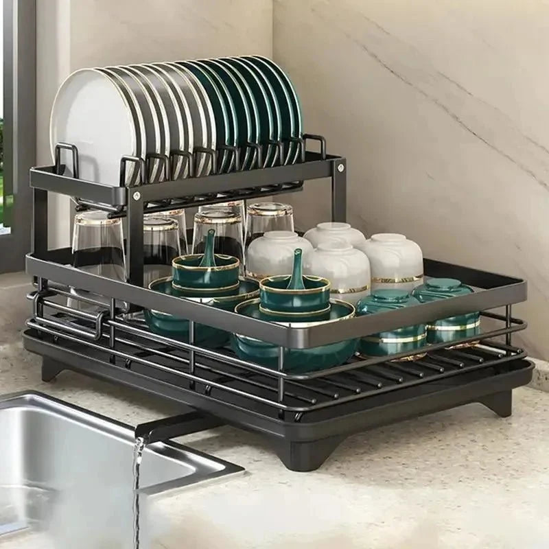 Dish Drying Rack Foldable Stainless Steel Space-Saving
