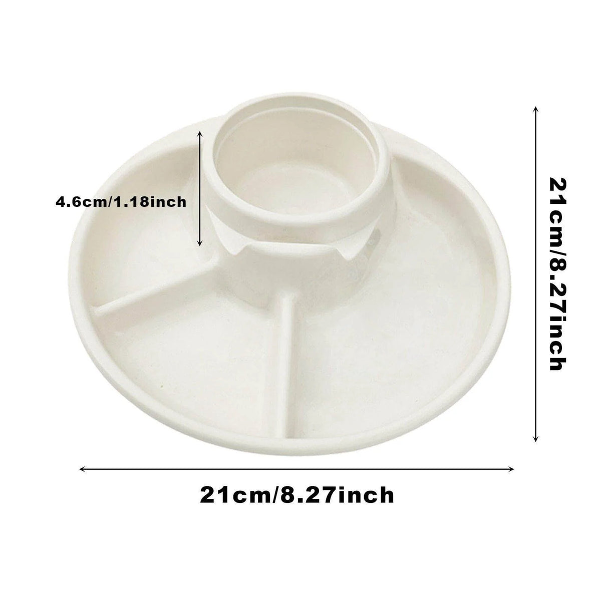 Divided Dinner Plate Portion Control Dishwasher & Microwave Safe