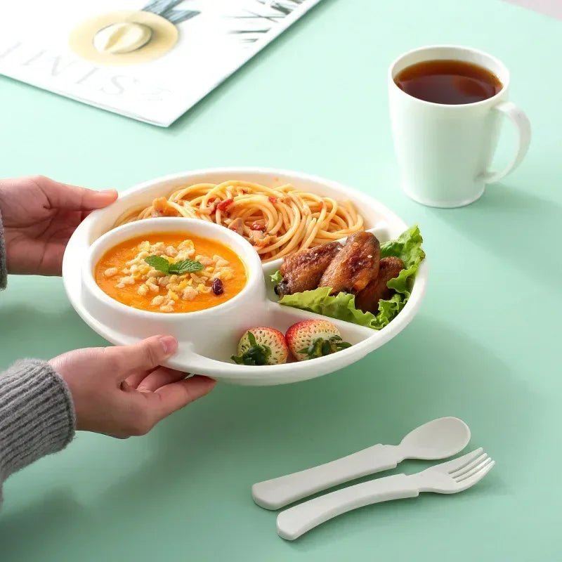 Divided Plate Polypropylene Portion Control 8.27-Inch Diameter