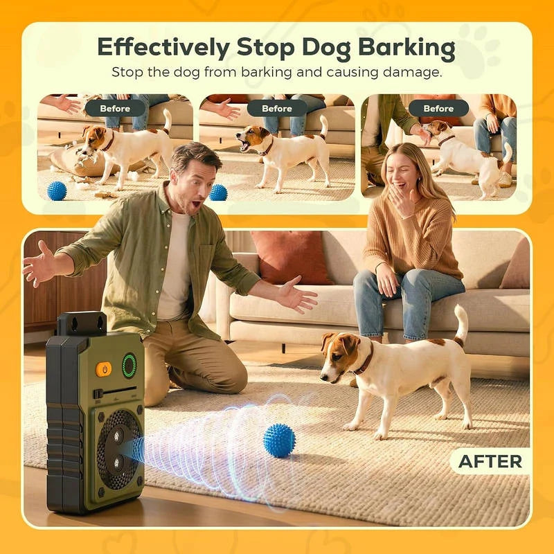 Dog Bark Deterrent Ultrasonic Automatic 50 Ft Range