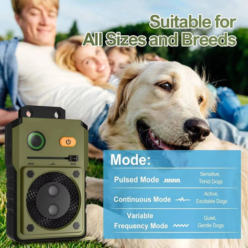 Dog Bark Deterrent Ultrasonic Automatic 50 Ft Range