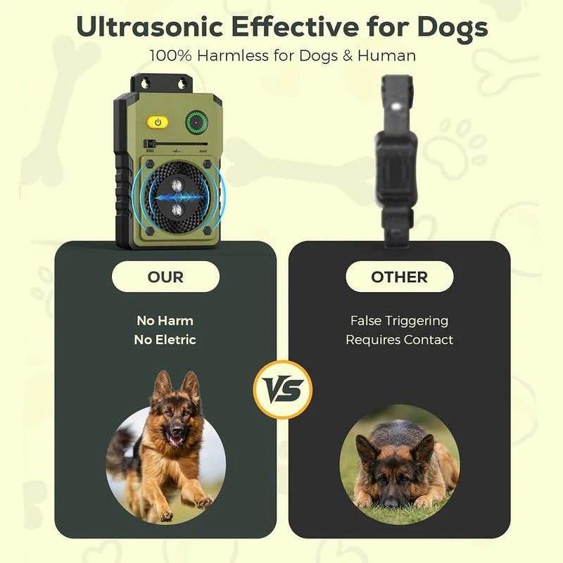 Dog Bark Deterrent Ultrasonic Automatic 50 Ft Range