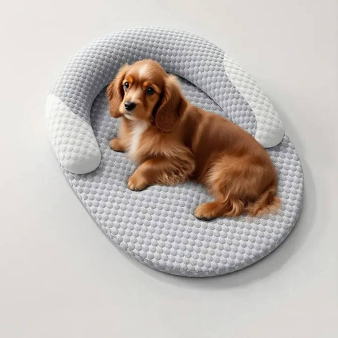 Dog Bed Cooling Fiber Orthopedic Neck Support Waterproof Base