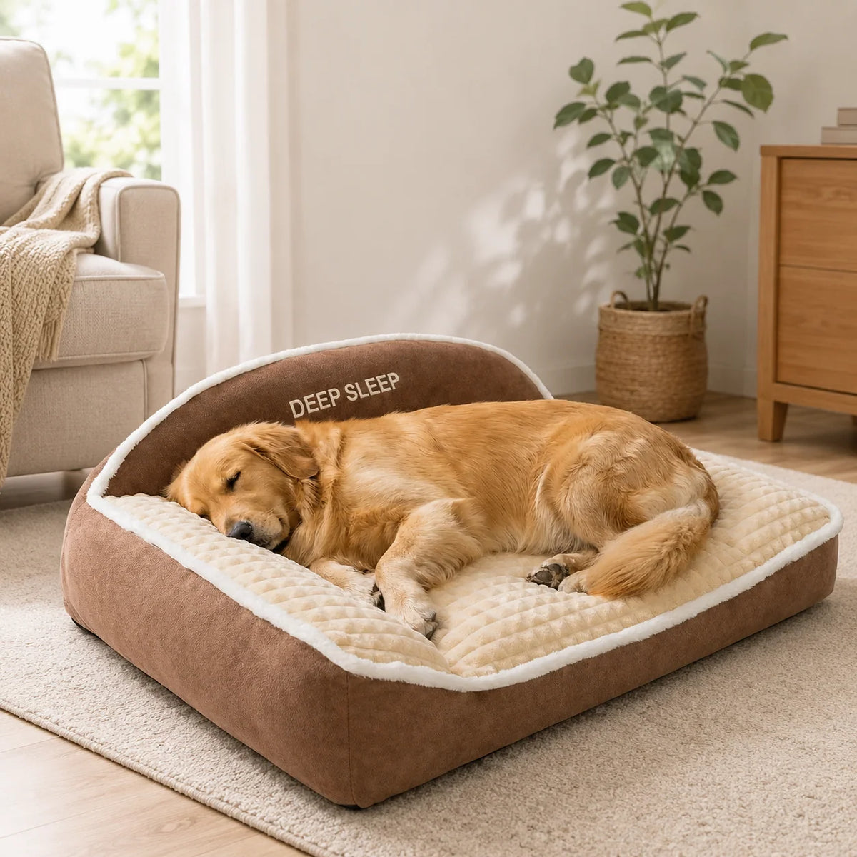 Dog Bed Orthopedic Memory Foam Removable Washable Cover