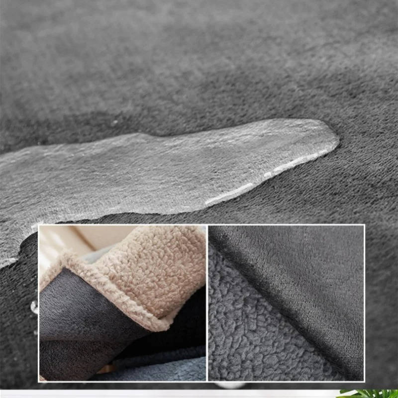 Dog Blanket Sherpa Fleece Waterproof Backing & Raised Rim