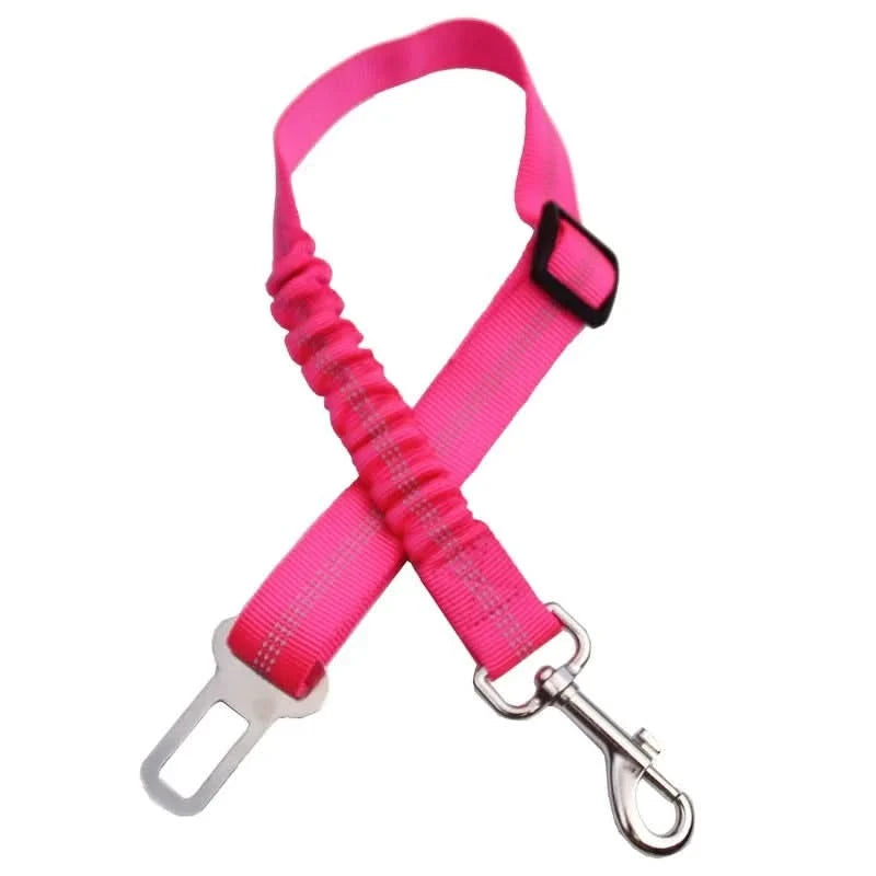 Dog Car Safety Belt Adjustable Nylon With Shock Absorber