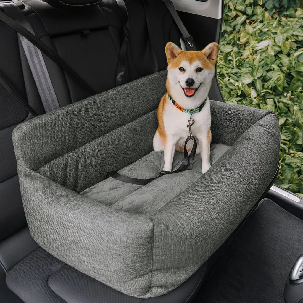 Dog Car Seat Bed Secure Straps Non-Slip Washable Canvas