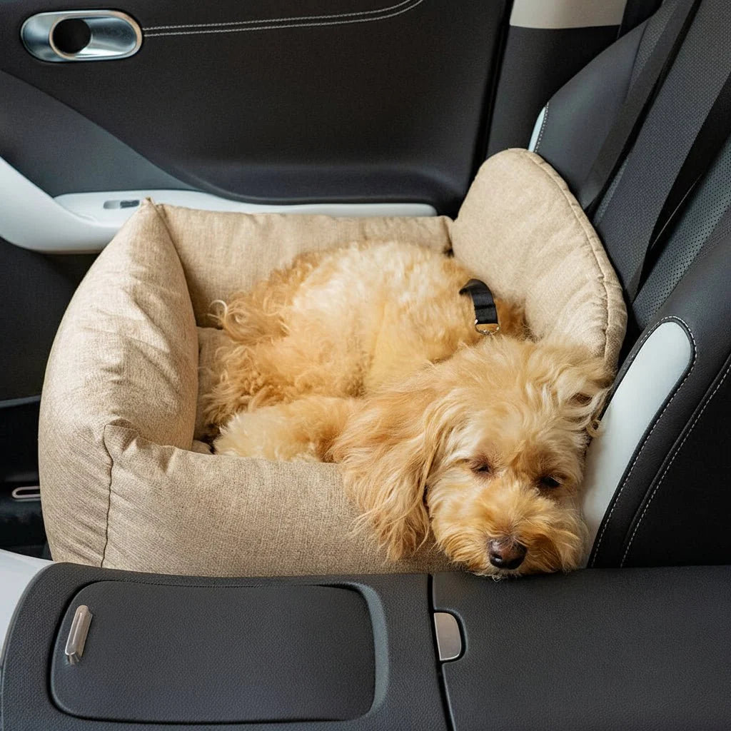 Dog Car Seat Bed Secure Straps Non-Slip Washable Canvas