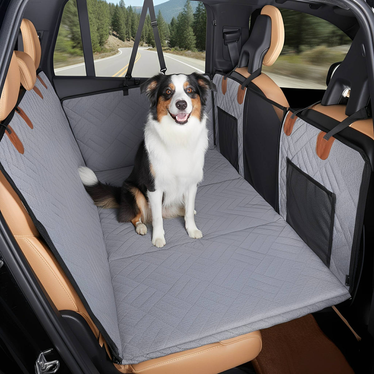 Dog Car Seat Extender Waterproof Hard Base Memory Foam Mattress