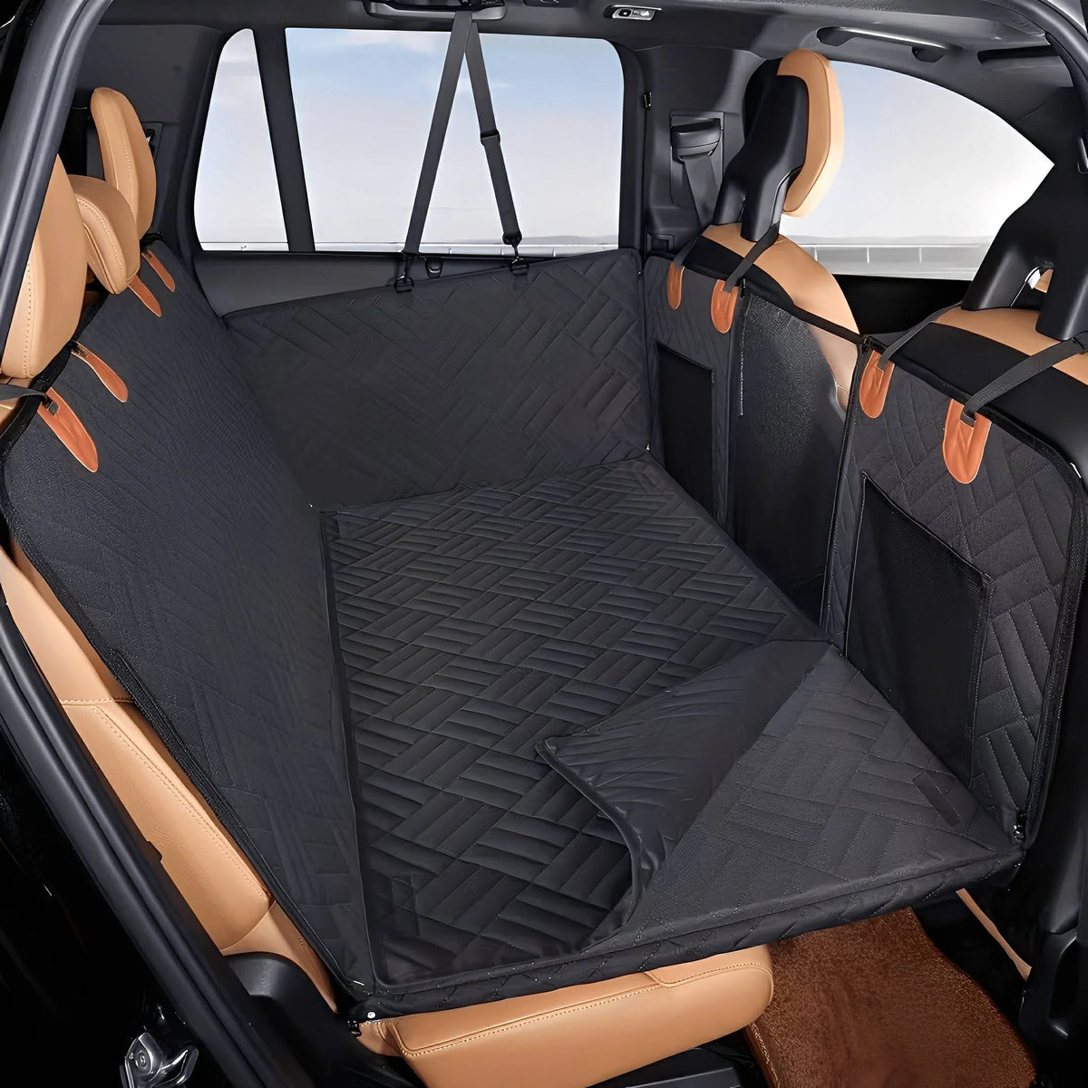 Dog Car Seat Extender Waterproof Hard Base Memory Foam Mattress