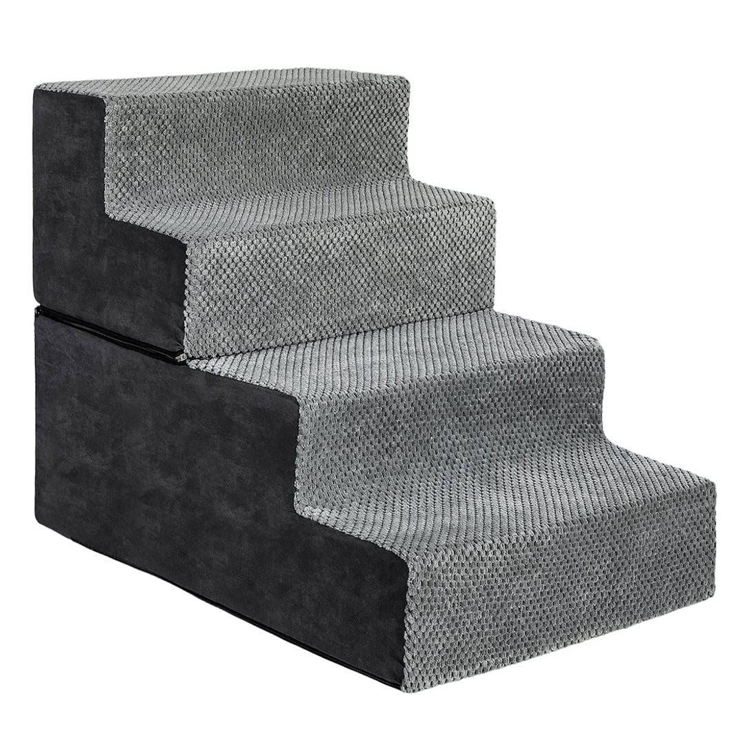 Dog & Cat Stairs 4 Steps Non-Slip Washable Cover