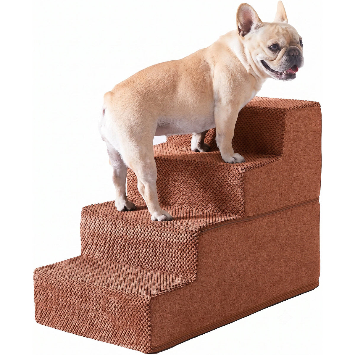 Dog & Cat Stairs 4 Steps Non-Slip Washable Cover