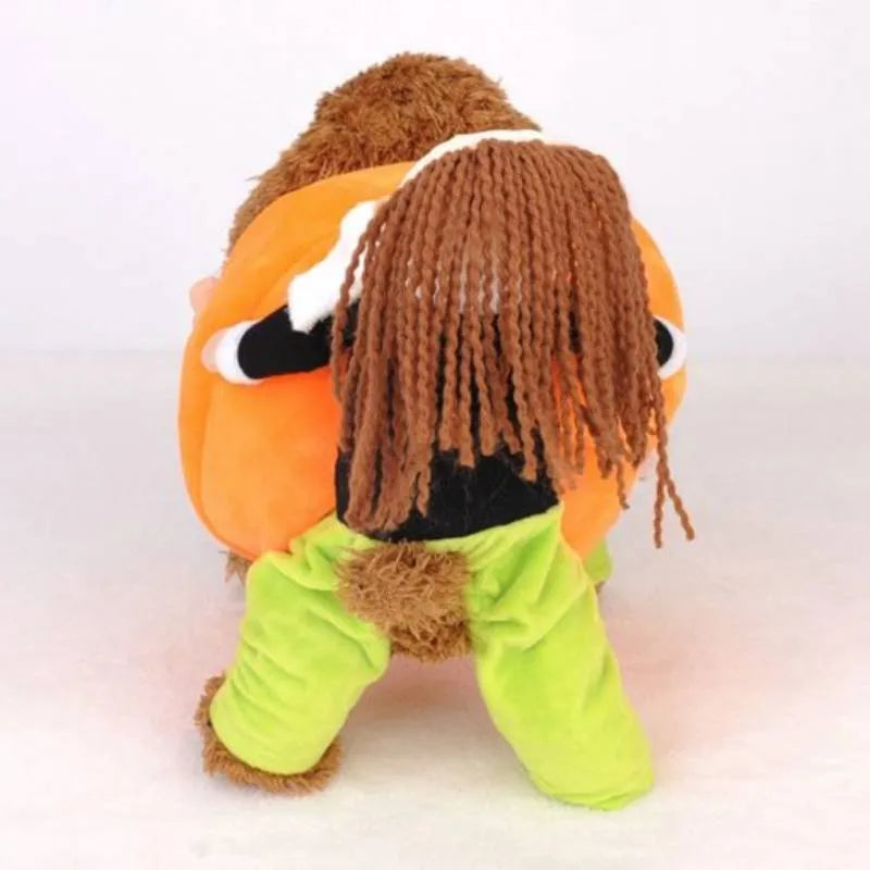 Dog Costume Pumpkin Halloween Velvet Secure Fit
