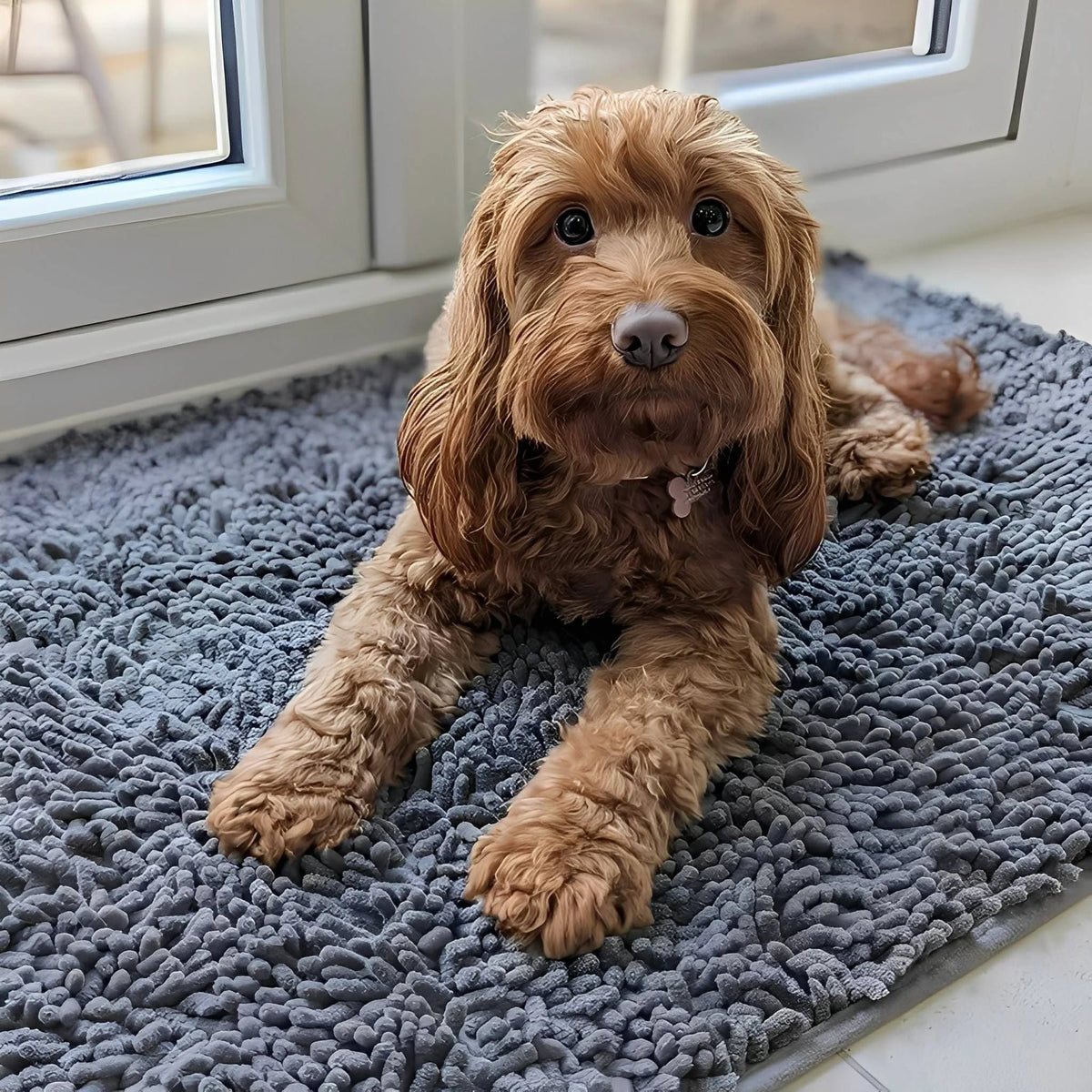 Dog Door Mat Absorbent Non-Slip Mud & Moisture Trapping